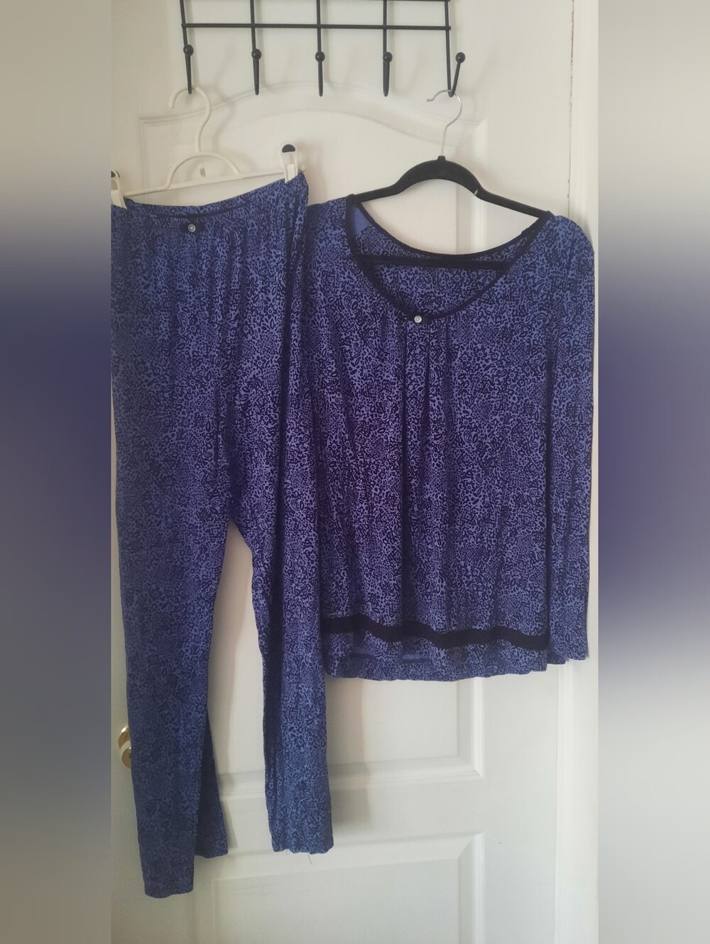 Blue Patterned Two-Piece Lounge Set